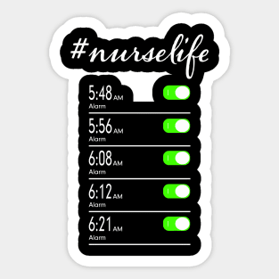 Nurse Life Alarm Clock Sticker